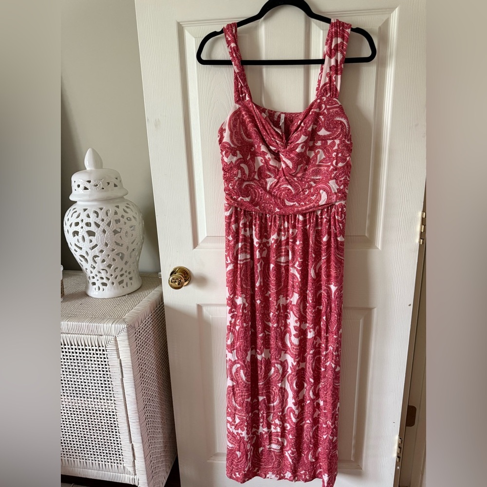 Soma Red and White Paisley Dress